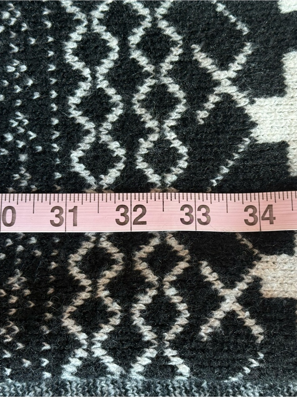 Frye XL Black White Southwestern Aztec Geometric Long Cardigan Sweater - Picture 9 of 10